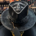 Handmade Skull Cowboy Hat | Halloween Party Costume Hat Halloween Costume Hat PLUSH black