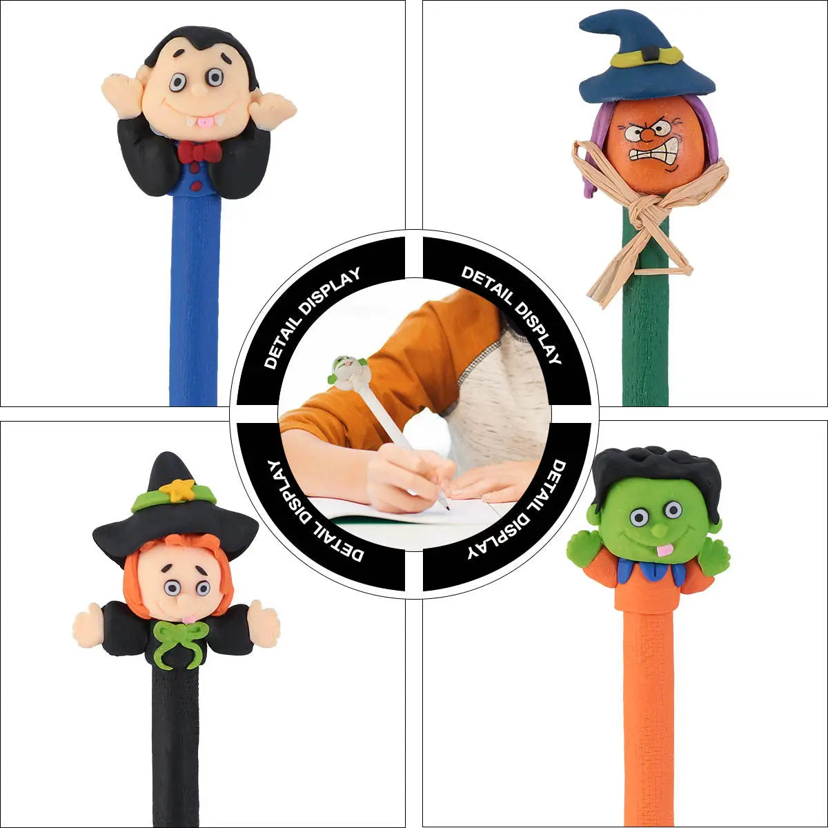 5-Pack Multicolor Halloween Ballpoint Pens – Fun Novelty Pens Novelty Ballpoint Pens PLUSH