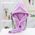 10-Pack Microfiber Hair Towel Turbans with Buckle – Quick Dry Microfiber Hair Turban PLUSH purple 5pcs