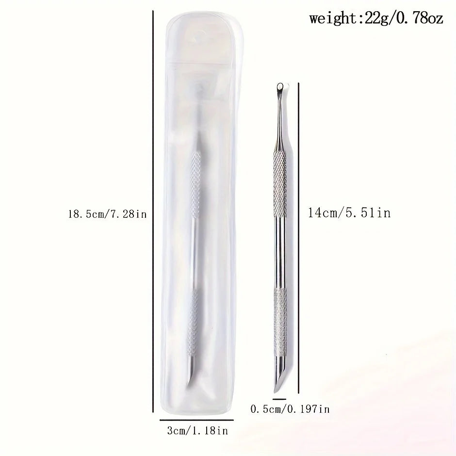 Double-Ended Stainless Steel Cuticle Pusher | Manicure Tool Cuticle Pusher PLUSH