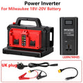 ZWINCKY 500W Pure Sine Wave Inverter for Milwaukee 18V Battery Power Inverter PLUSH China Mainland UK plug
