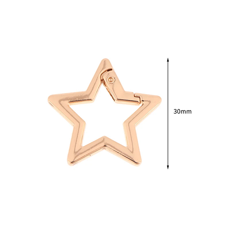 Star Hollow Spring Clasp Carabiner Clip – DIY Jewelry Connector Jewelry Clasp Connector PLUSH A1