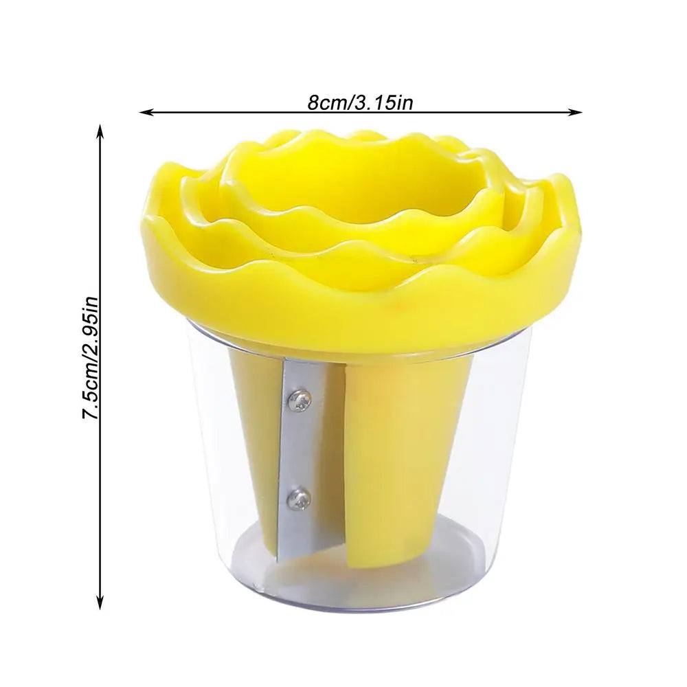 Spiral Vegetable Cutter Flower Slicer & Grater Kitchen Tool Spiral Vegetable Slicer PLUSH Yellow
