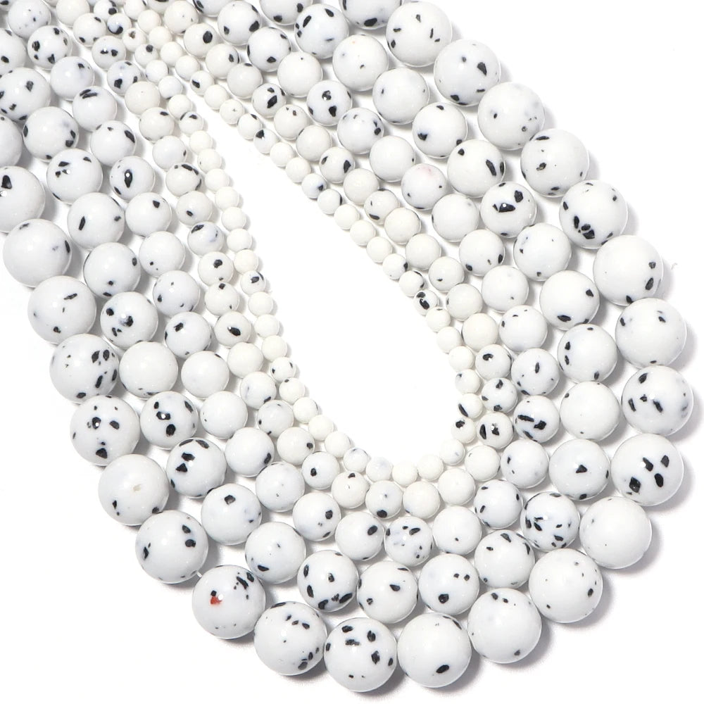 White Spot Bodhi Seed Prayer Beads 4–12mm | DIY Jewelry Prayer Beads PLUSH