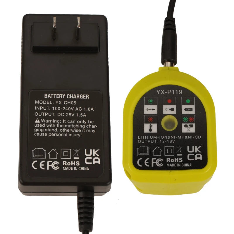 ZWINCKY 1A Charger for Ryobi 18V ONE+ Ni-CD Ni-MH Li-ion Battery Battery Charger PLUSH