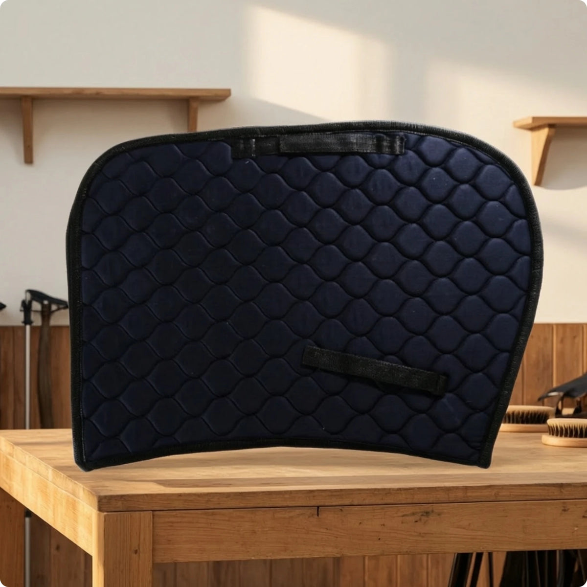 Quilted Contoured Saddle Pad – Cotton Horse Riding Tack Equestrian Saddle Pad PLUSH Royal Blue