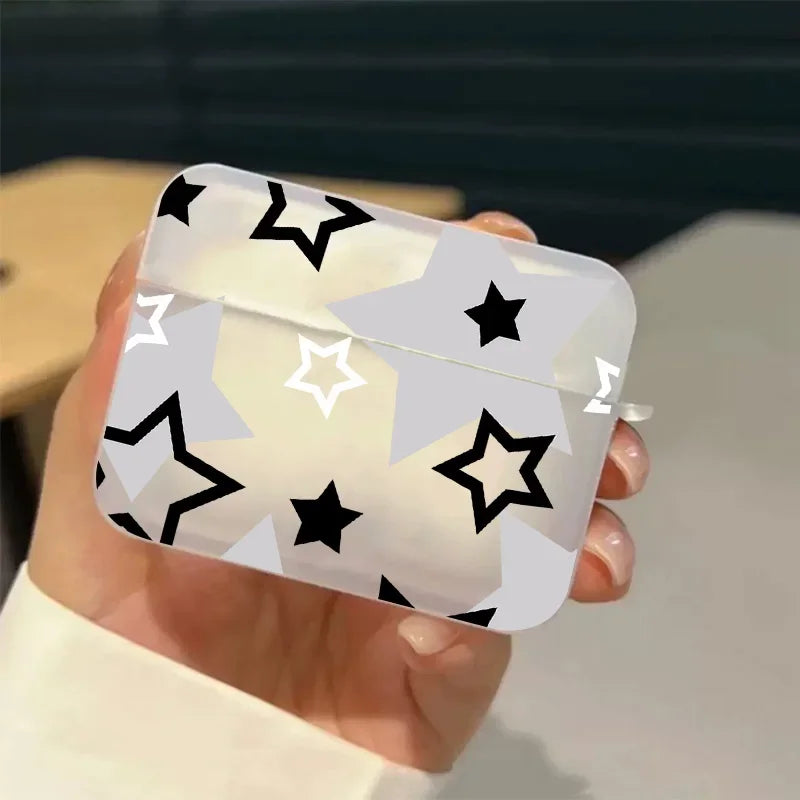 Korean Star Pattern AirPods Silicone Case – Fits 1 2 3 Pro 4th AirPods Silicone Case PLUSH