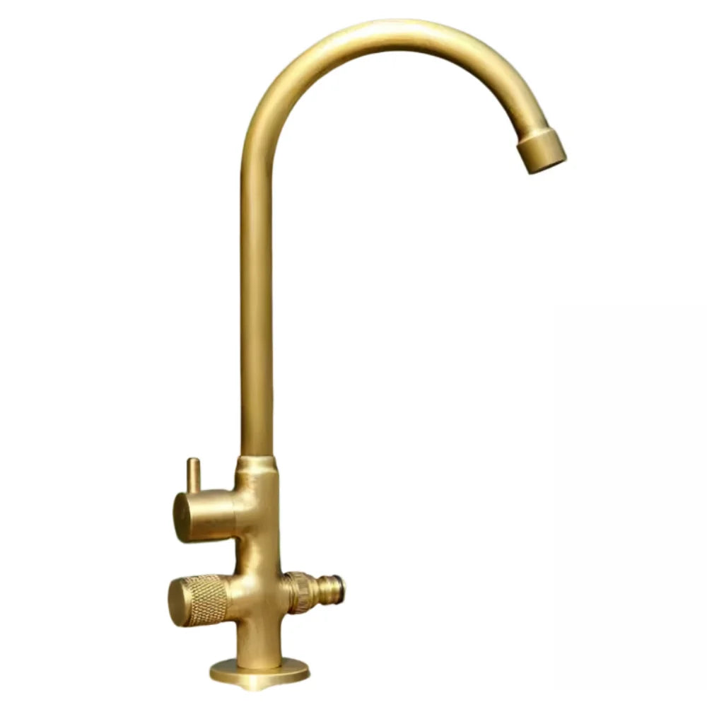 Outdoor Brass Cold Water Faucet – Courtyard Garden Tap Outdoor Water Faucet PLUSH