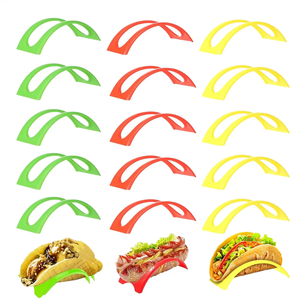 18-Piece Taco Holder Set – Colorful Tortilla Stand Rack Taco Holder Set PLUSH