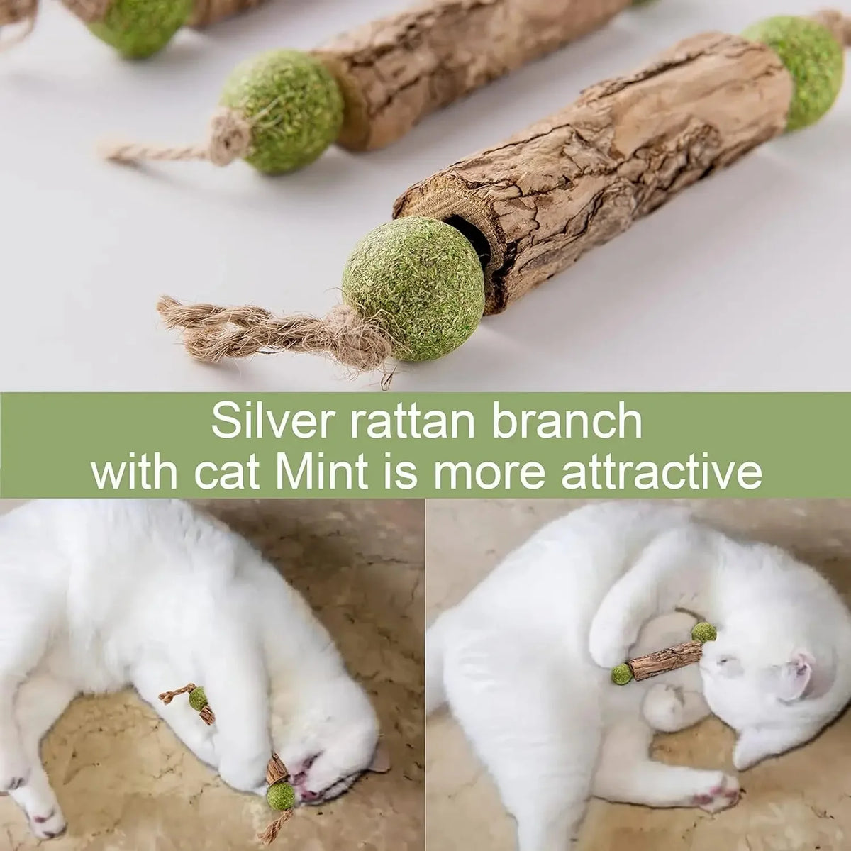 Natural Catnip Molar Stick – Cat Dental Chew Toy & Snack Cat Chew Toy PLUSH