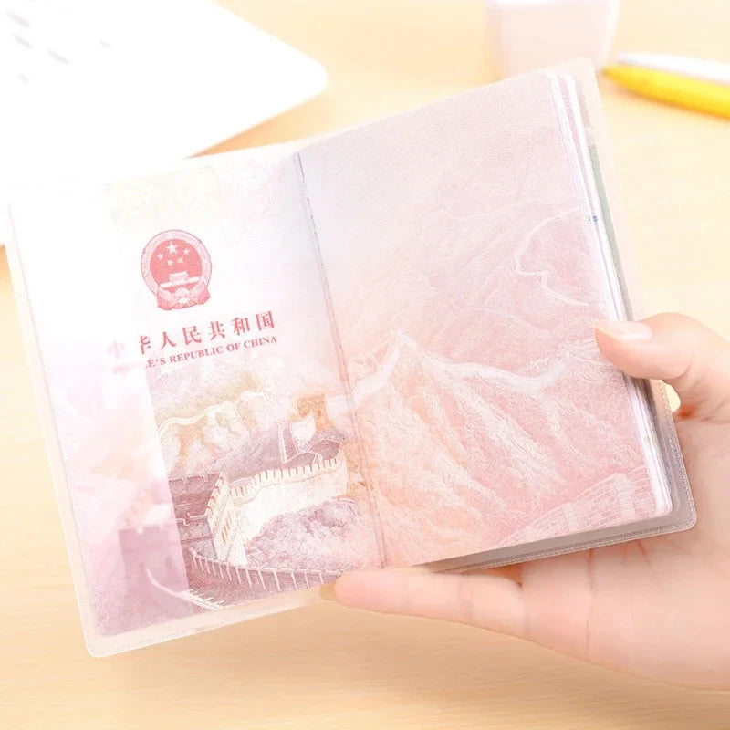 Frosted PVC Passport Cover – Waterproof Document Case 1-3 Pcs Passport Cover PLUSH