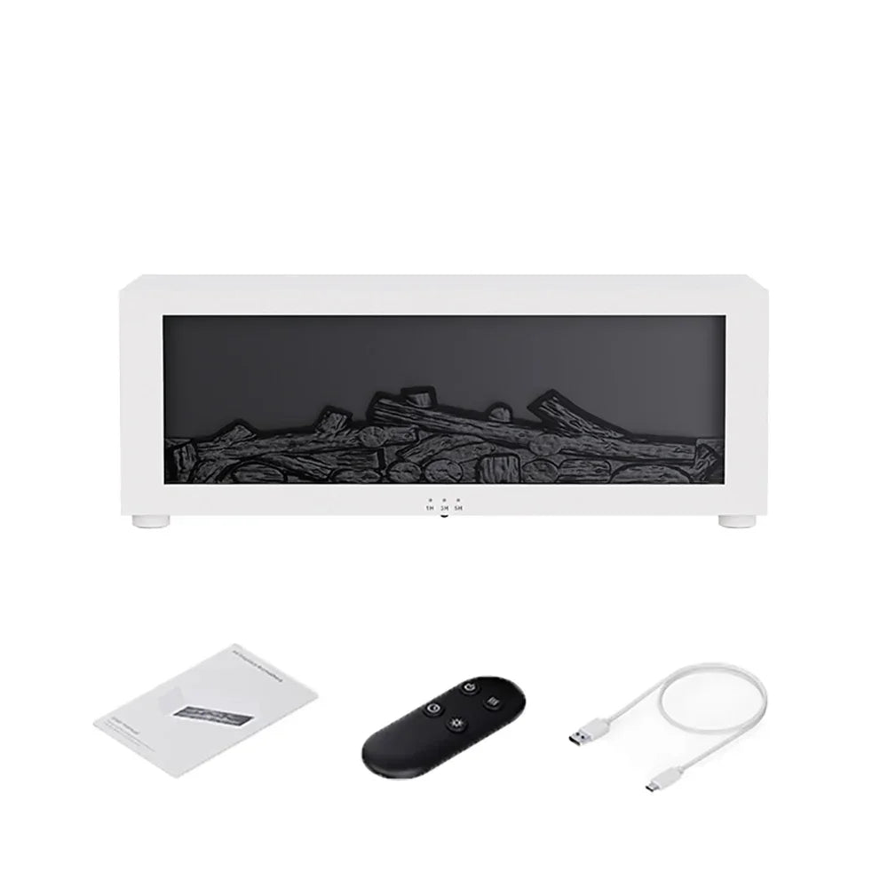 Flame Aroma Diffuser Humidifier – 7 LED Colors & Remote Aroma Diffuser Humidifier PLUSH White