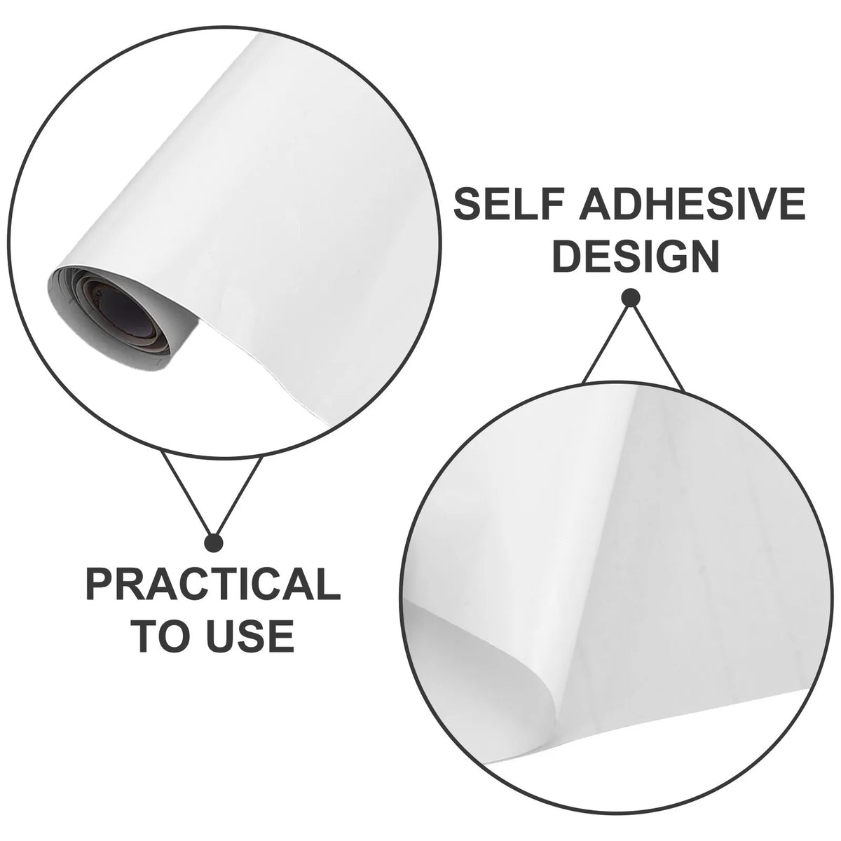 Peel & Stick Dry Erase Whiteboard Roll – 2 Rolls Wall Sticker Whiteboard Wall Sticker PLUSH