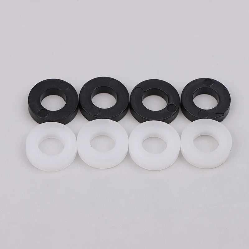 100pcs Nylon Flat Washers for Drum Lug Screws – Black & White Drum Hardware Parts PLUSH