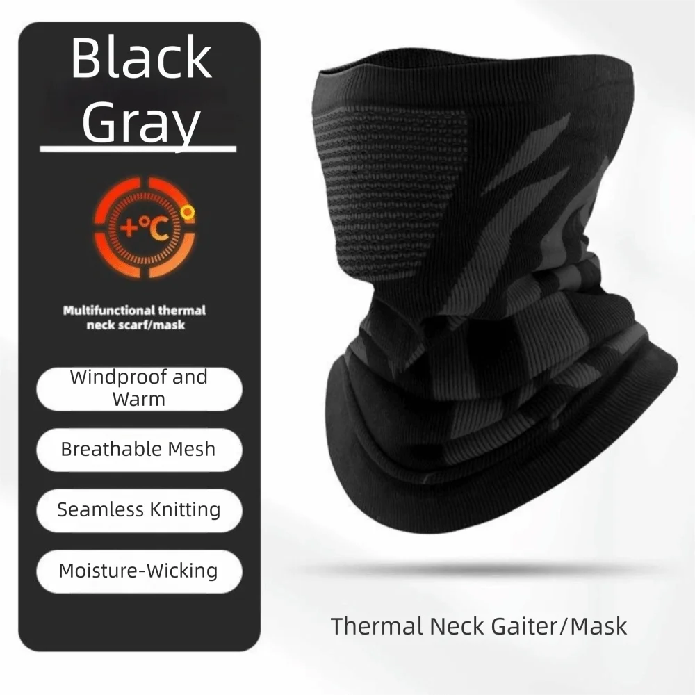 Windproof Thermal Balaclava Cycling Mask & Neck Warmer Balaclava Cycling Mask PLUSH Grey