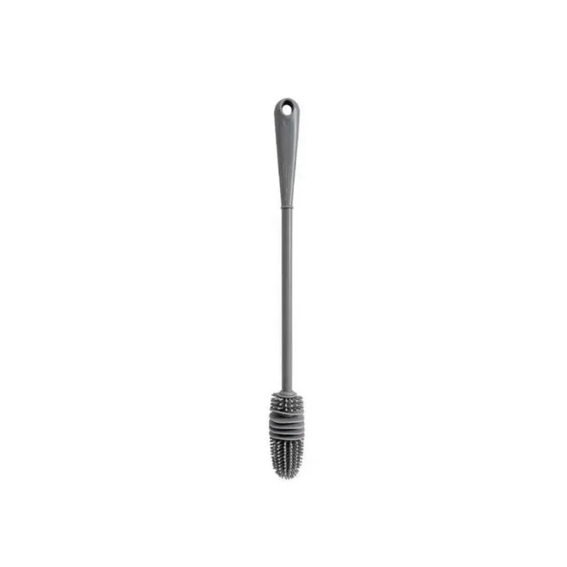 Long Handle Silicone Bottle Brush & Cup Scrubber | Kitchen Bottle Cleaning Brush PLUSH Grey