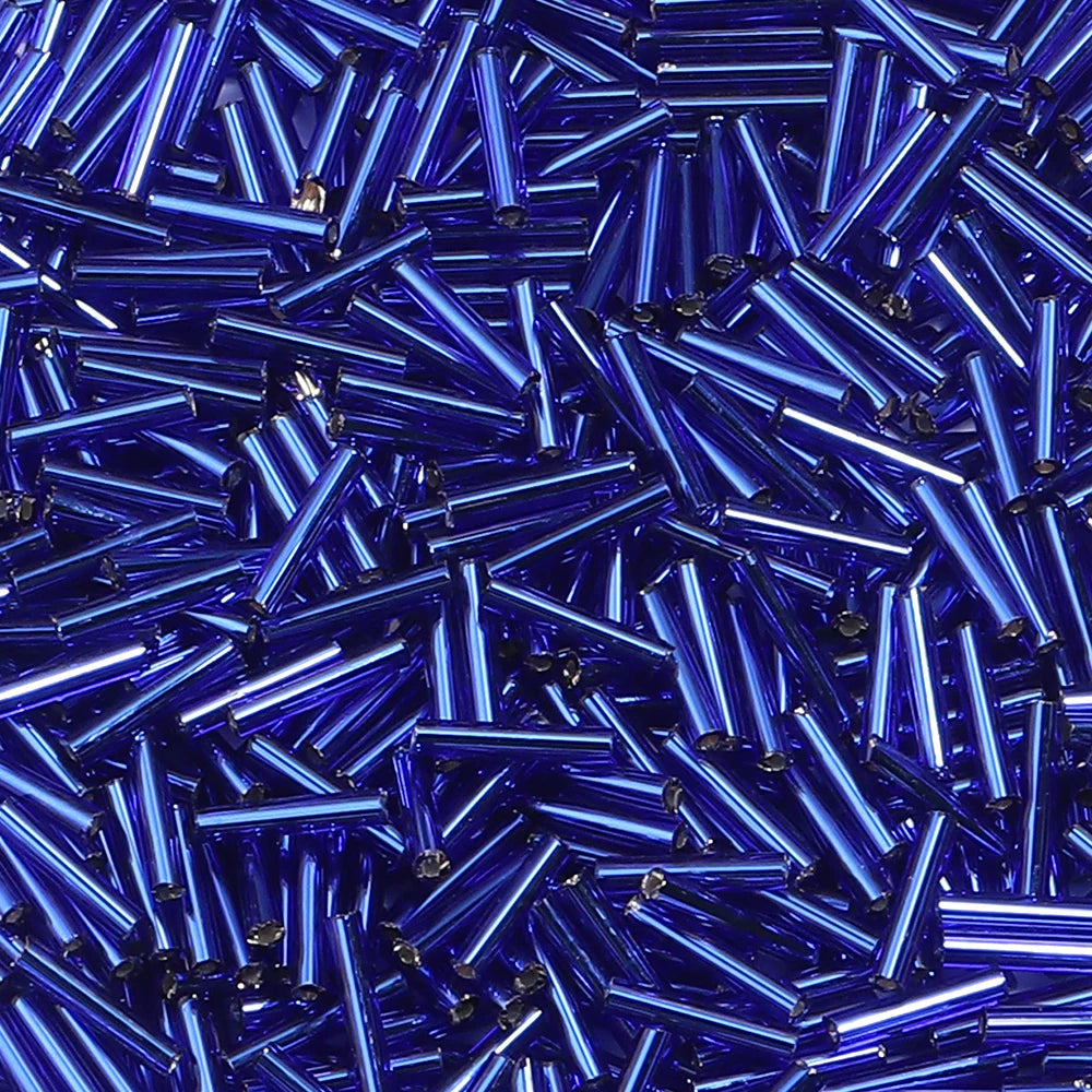 Silver Filled Glass Tube & Seed Beads 10g – DIY Jewelry Making Jewelry Making Beads PLUSH royal blue 10g