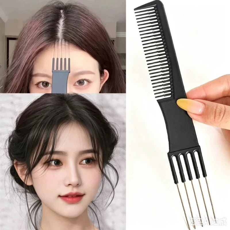 Metal Fork Pick Comb – Afro Curly Thick Hair Styling Tool Hair Pick Comb PLUSH