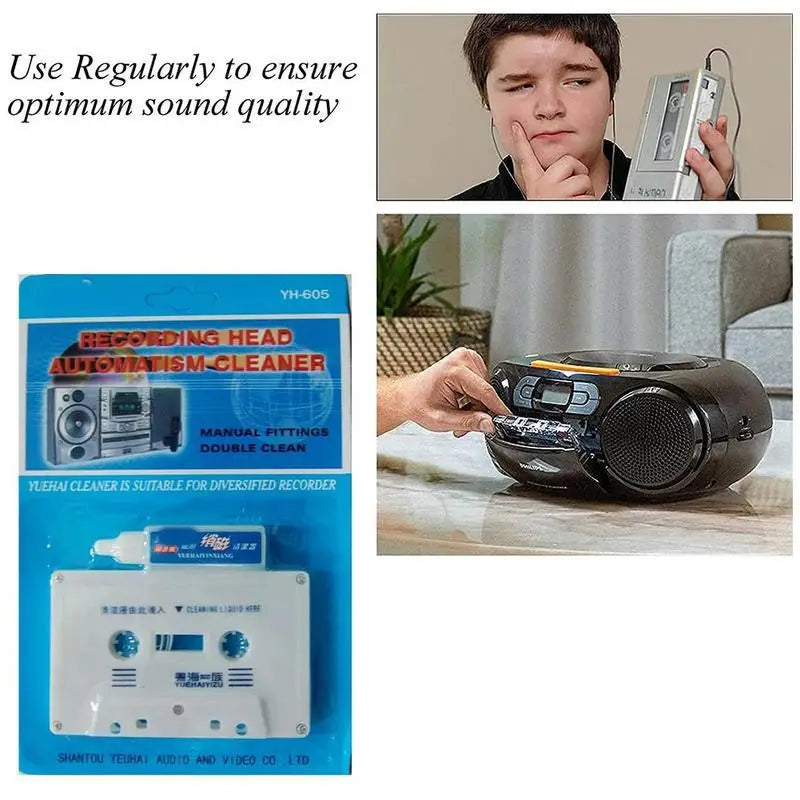 Cassette Tape Head Cleaner & Demagnetizer Kit | Audio Deck Tape Head Cleaner PLUSH