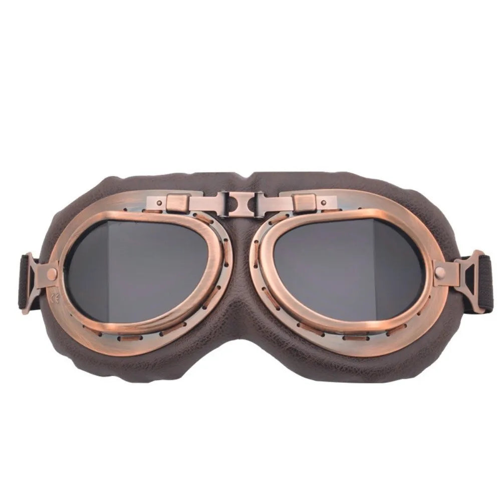 Retro Motorcycle Goggles – Windproof, Dustproof & UV Shield Motorcycle Goggles PLUSH Style 3
