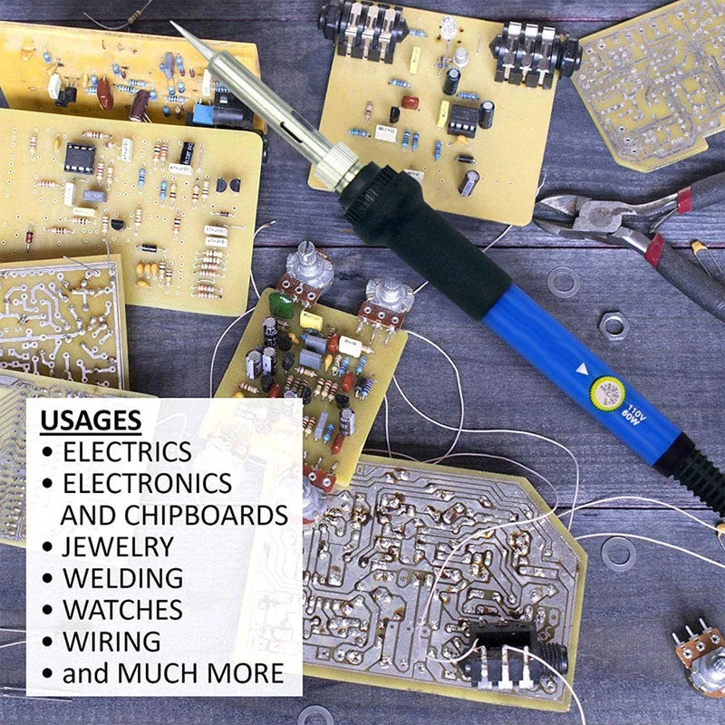 ZWINCKY 60W Adjustable Temp Electric Soldering Iron 110V/220V Electric Soldering Iron PLUSH