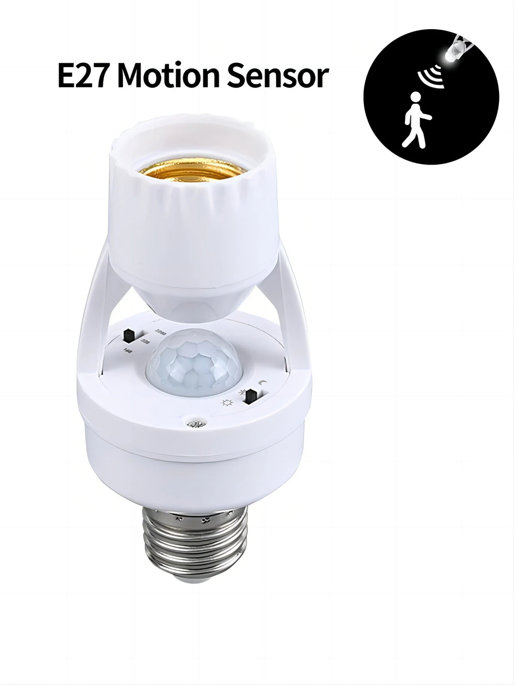 E27 E26 Infrared Motion Sensor Bulb Socket Adapter | GGBEE Motion Sensor Adapter PLUSH E27 lamp base holder