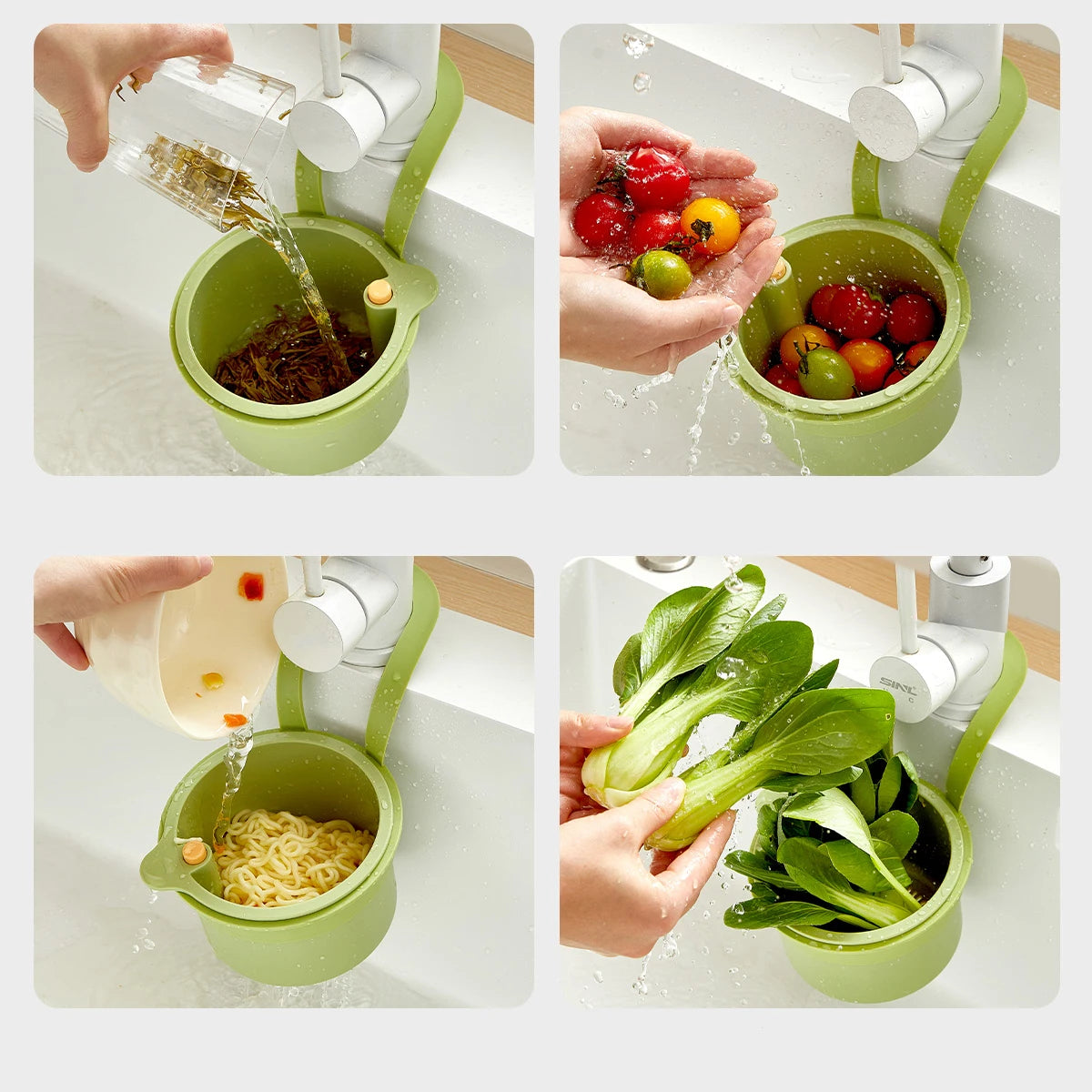 Kitchen Sink Strainer & Fruit Vegetable Drainer Basket Kitchen Drain Basket PLUSH