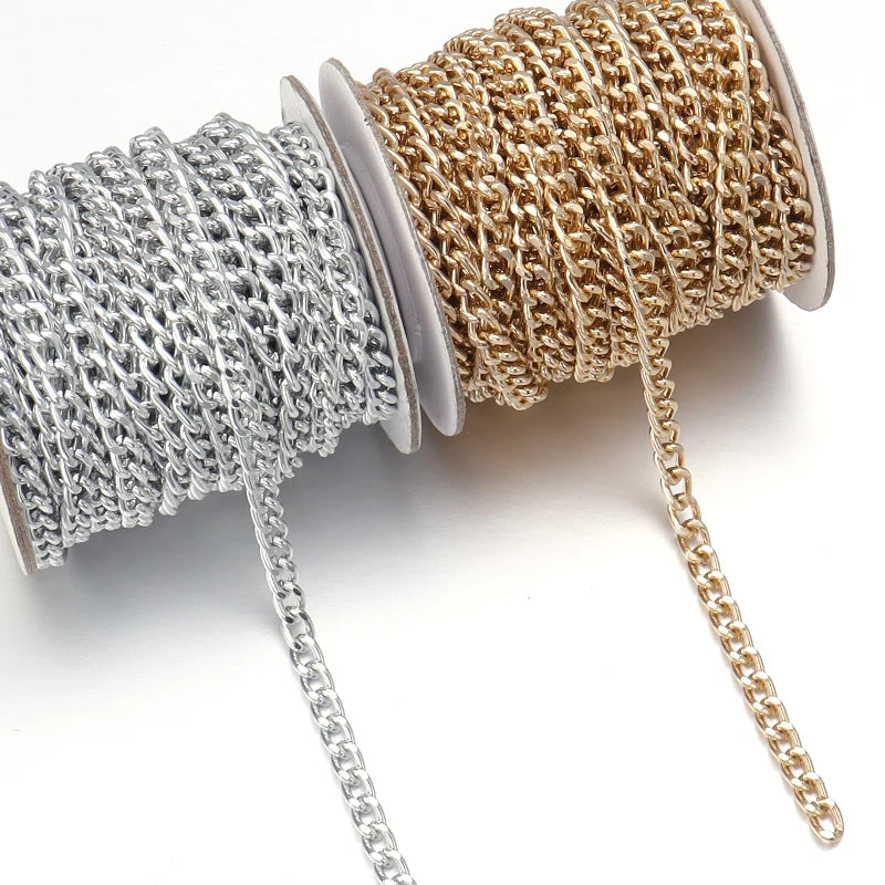 5 Yards Aluminum Cross Twisted Link Chain – DIY Jewelry Making Jewelry Chain PLUSH