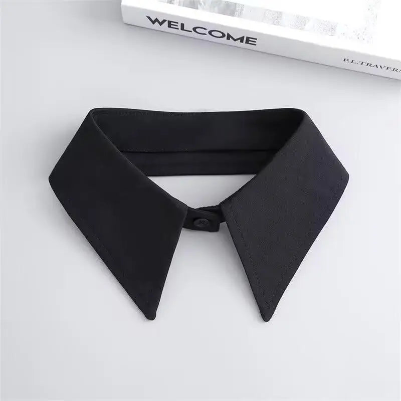 Women's Detachable False Collar – Removable Fake Shirt Collar Detachable False Collar PLUSH Black