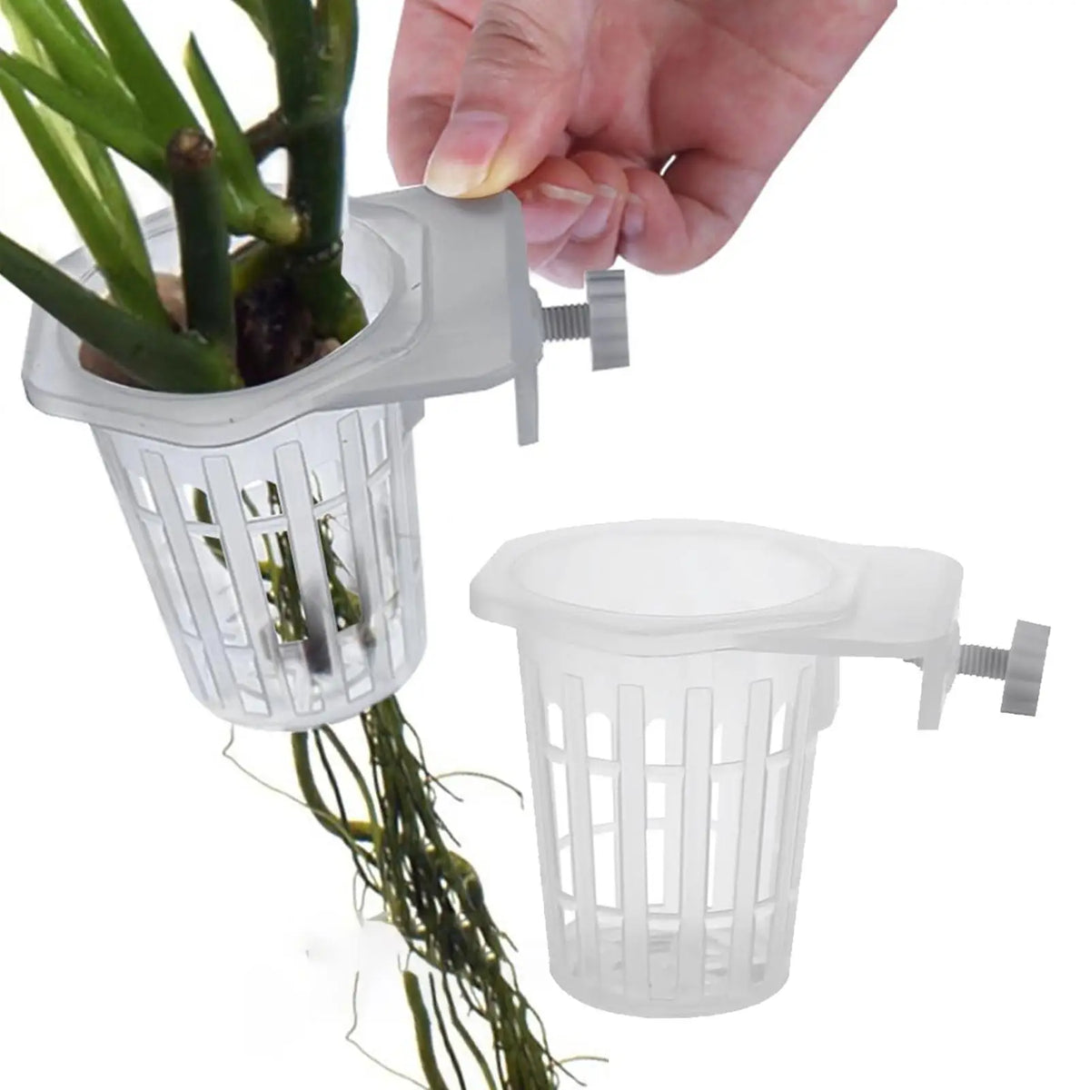 2-Pack Aquarium Plant Basket Holder | Fish Tank Hanging Cups Aquarium Plant Holder PLUSH