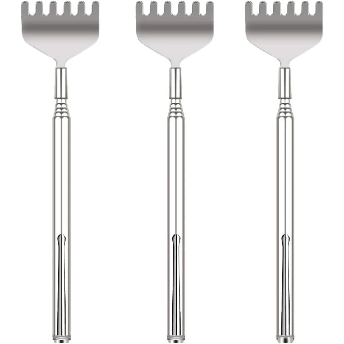 Telescopic Stainless Steel Back Scratcher – Portable Gift Back Scratcher PLUSH 3PCS