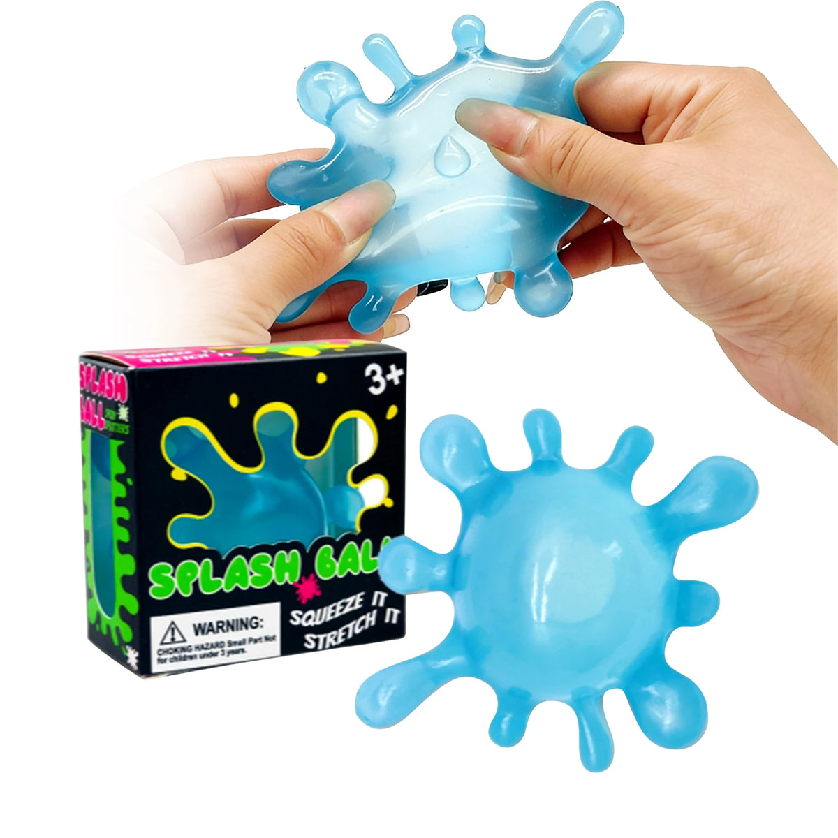 Splash Squeeze Ball – Slow Rising Squishy Fidget Toy Squishy Fidget Toy PLUSH Blue Color