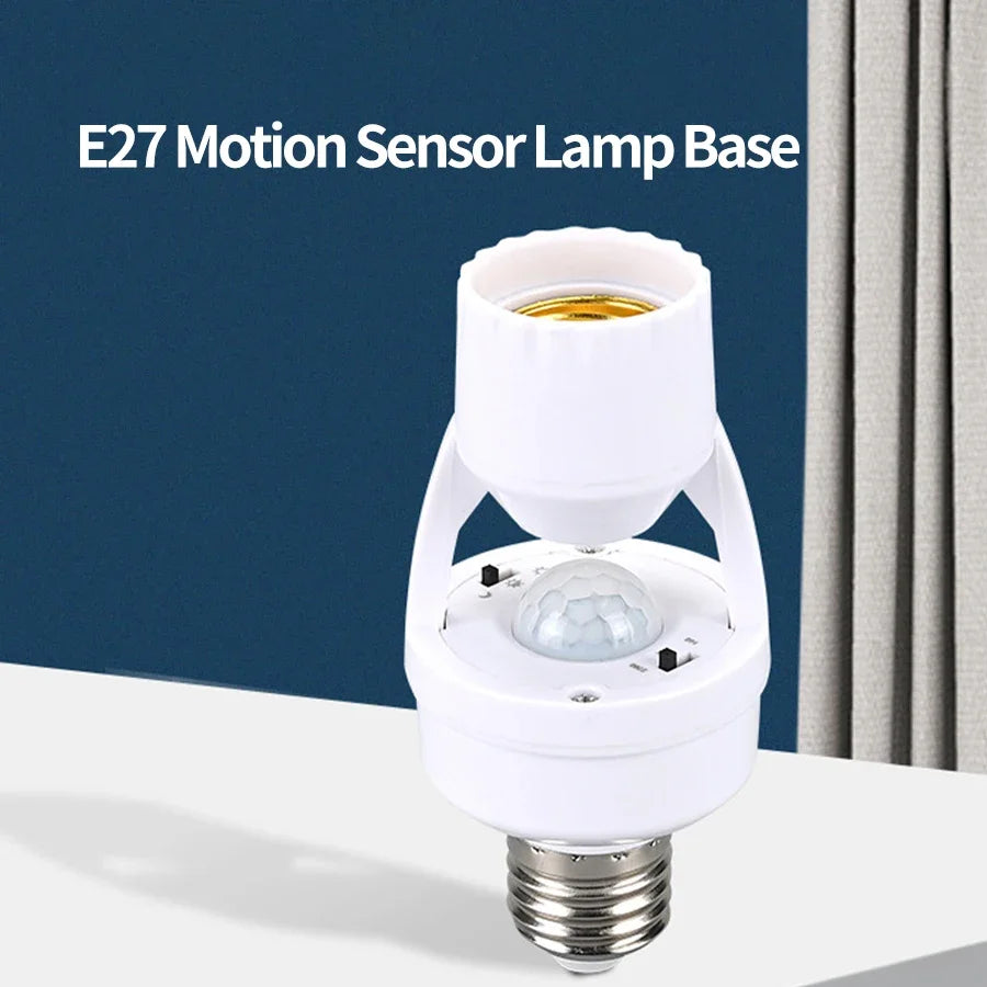 E27 E26 Infrared Motion Sensor Bulb Socket Adapter | GGBEE Motion Sensor Adapter PLUSH