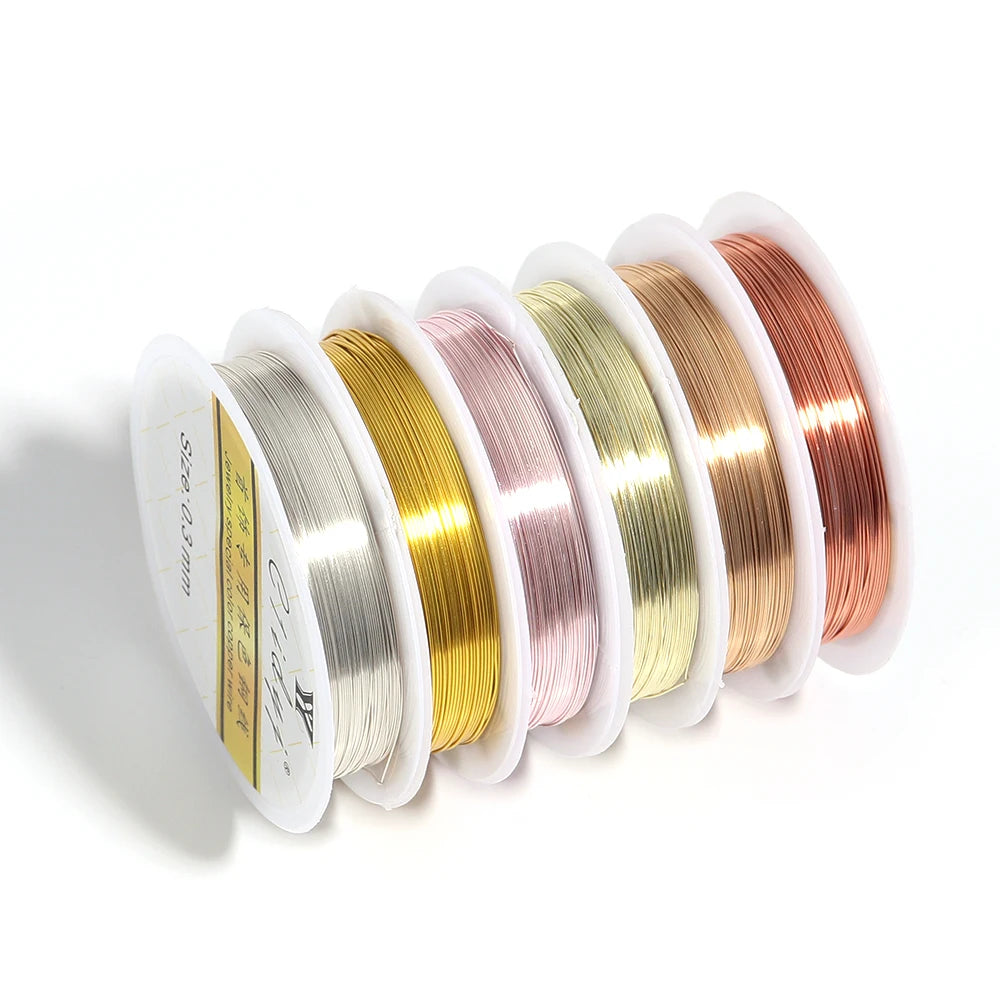 Copper Beading Wire 0.2–1mm DIY Jewelry Making – 1.5–15m Roll Jewelry Beading Wire PLUSH