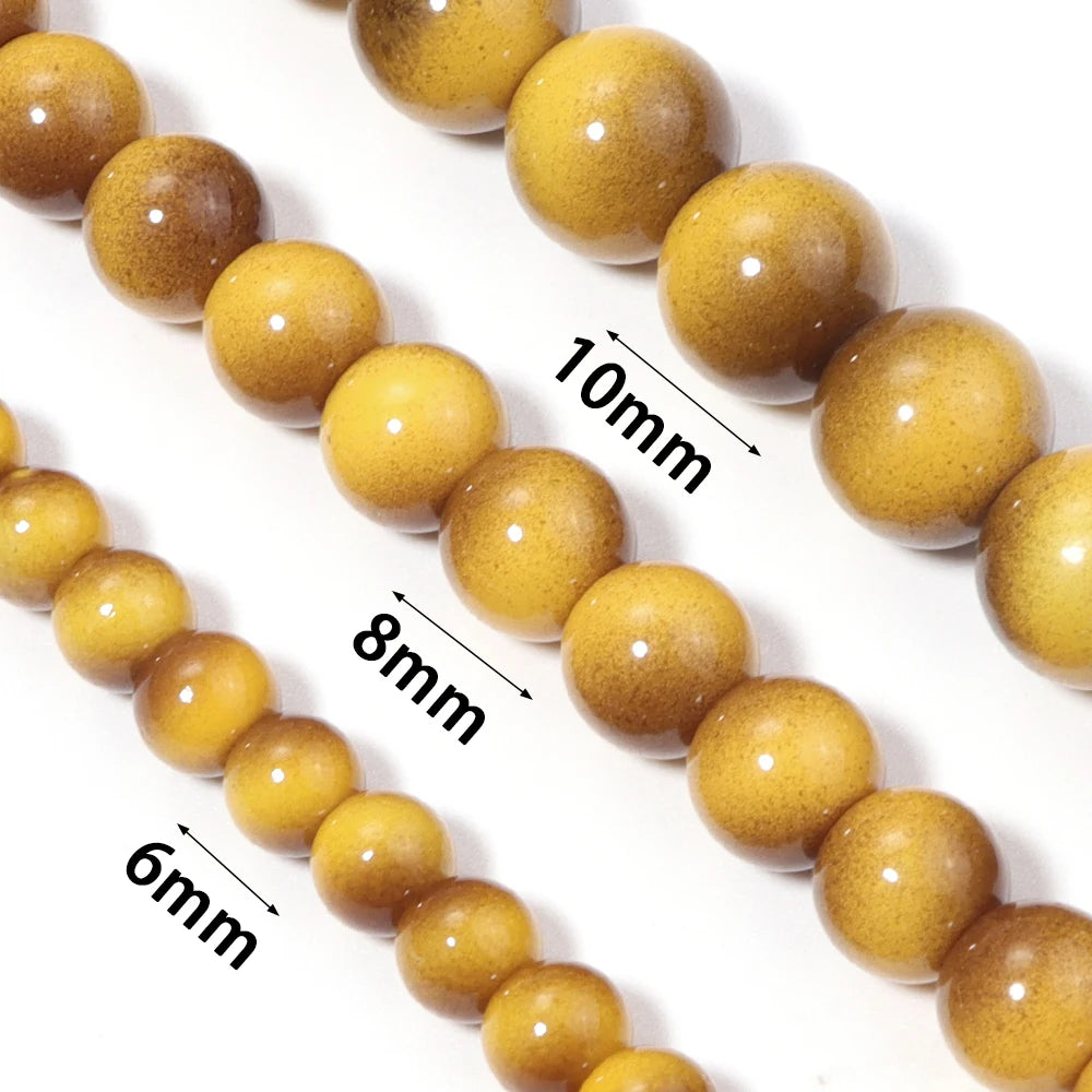 Tiger Eye Gold Glass Spacer Beads 6/8/10mm – DIY Jewelry Glass Spacer Beads PLUSH