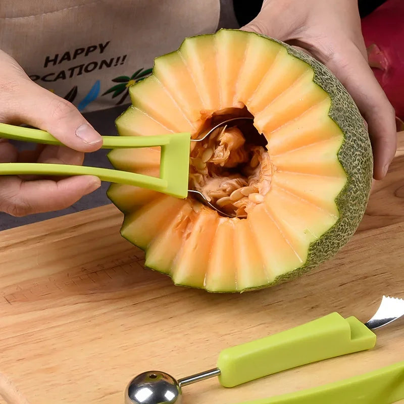 PEISI 4-in-1 Melon Baller & Fruit Scoop Set – Stainless Steel Fruit Scoop Set PLUSH