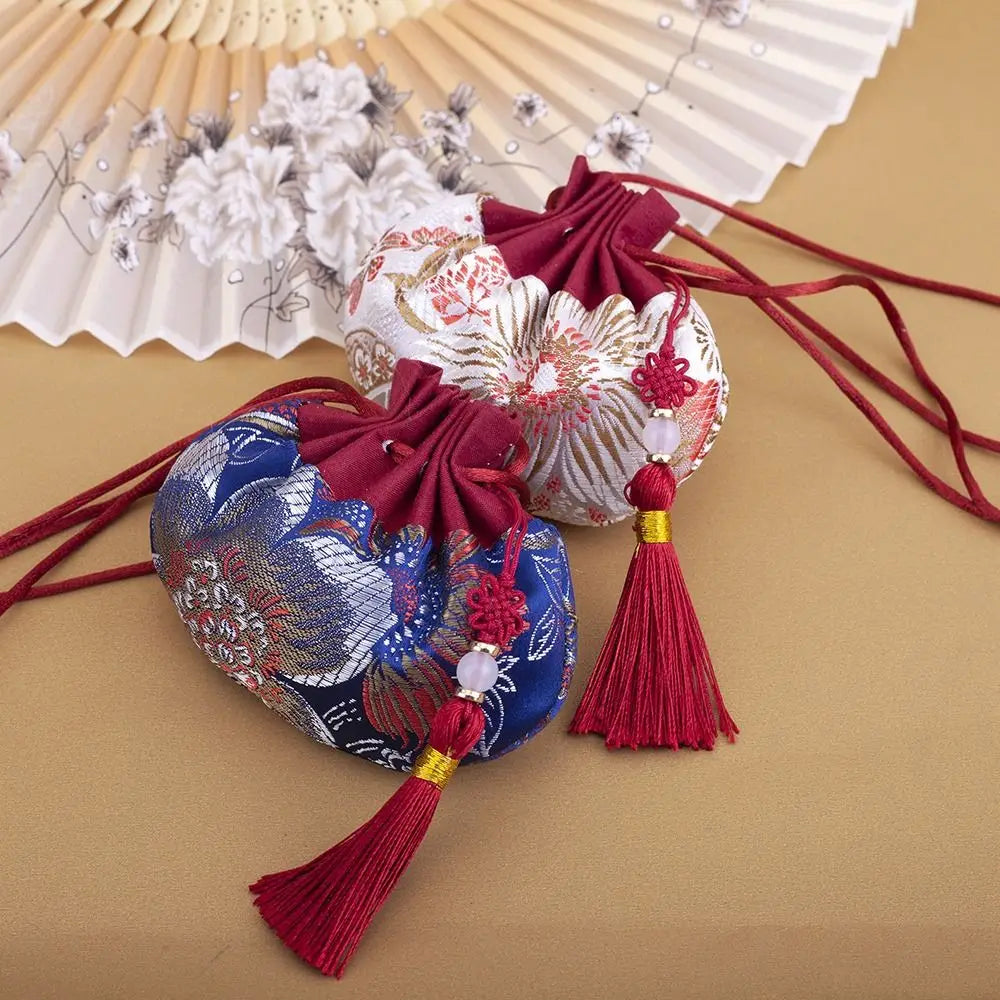 Brocade Floral Embroidery Sachet Pouch – Retro Jewelry Bag Jewelry Storage Pouch PLUSH