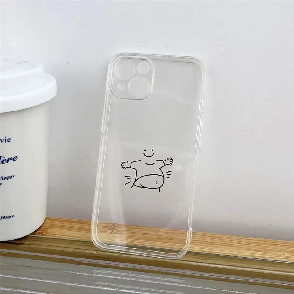 Matchstick Couple iPhone Case – Funny Abstract Art Cover Phone Case PLUSH