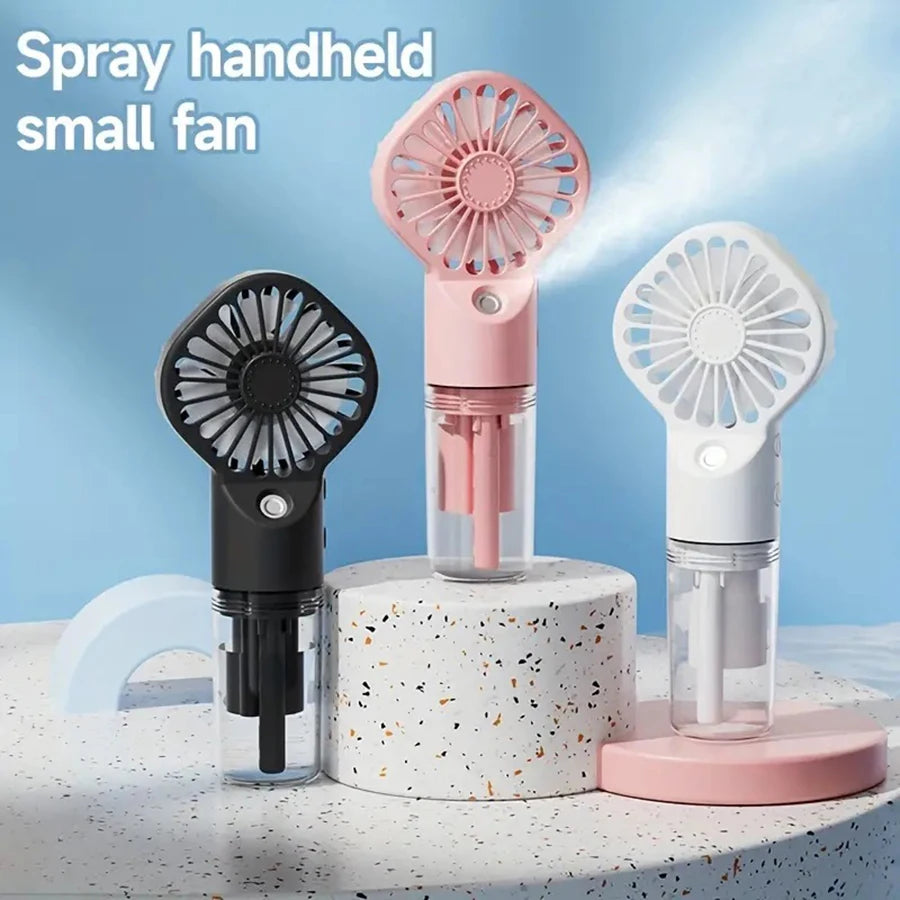 Portable Handheld Spray Fan – USB Rechargeable Mini Mist Fan Handheld Mist Fan PLUSH