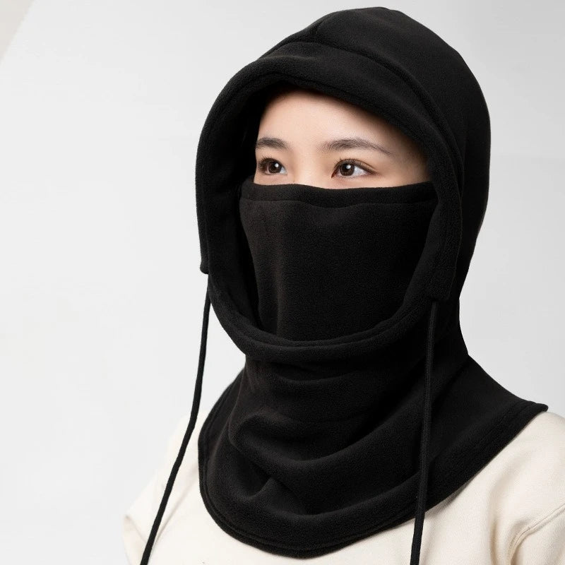 Windproof Fleece Balaclava with Neck Warmer – All Season Fleece Balaclava PLUSH Black 10PCS
