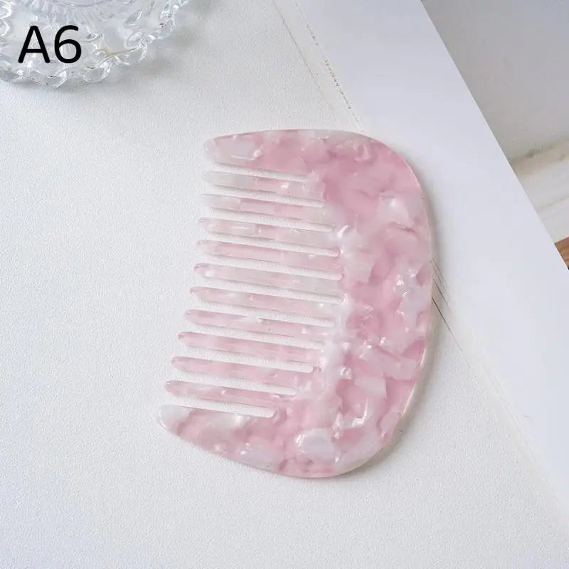 Retro Marble Acetate Hair Comb | Portable Scalp Styling Comb Hair Styling Comb PLUSH A6