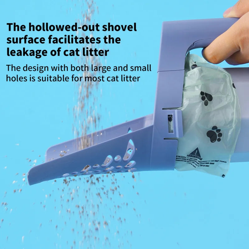 All-in-One Cat Litter Scoop with Waste Bin & Detachable Shovel Cat Litter Scoop PLUSH