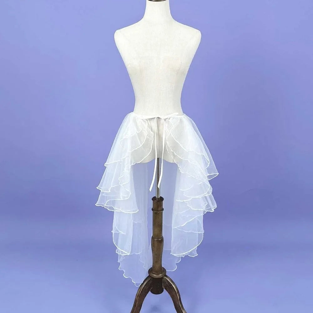 Ruffled Crinoline Petticoat – Irregular Hem 3-Tier Underskirt Crinoline Petticoat PLUSH