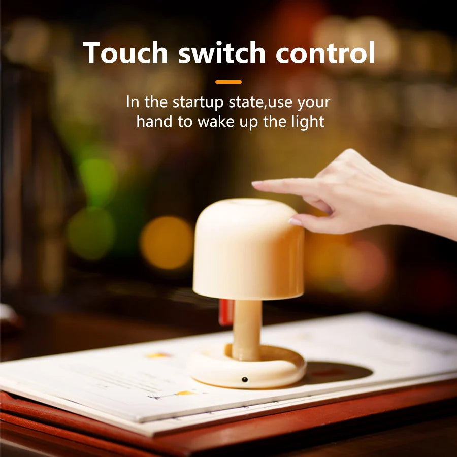 Sunset Mushroom LED Night Light – USB Rechargeable Desk Lamp LED Night Light PLUSH