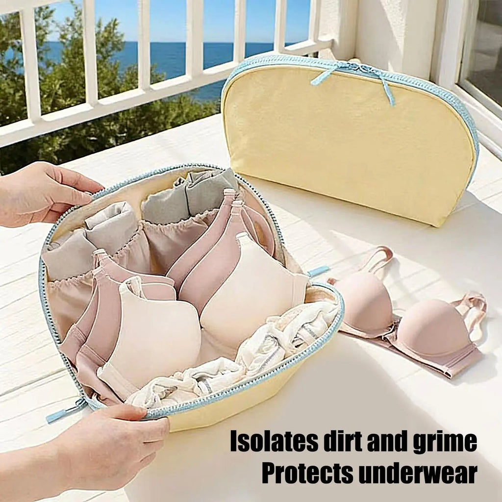Portable Travel Underwear Bra Organizer Bag – Yellow | PLUSH Travel Organizer Bag PLUSH