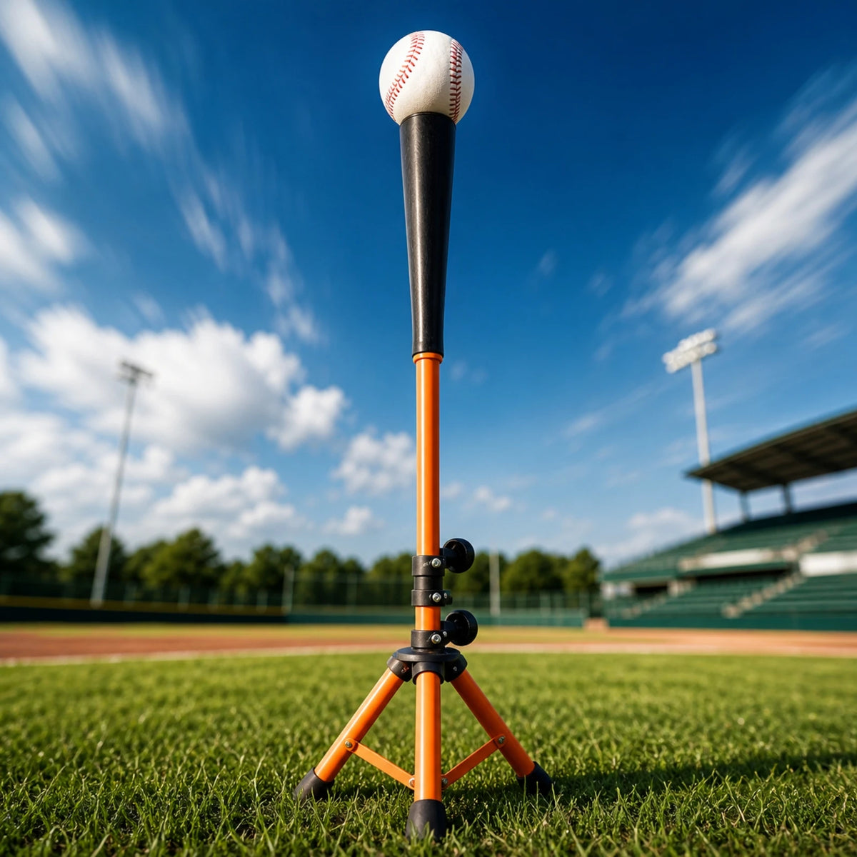 Adjustable Tripod Batting Tee – Heavy-Duty Baseball Training Baseball Batting Tee PLUSH