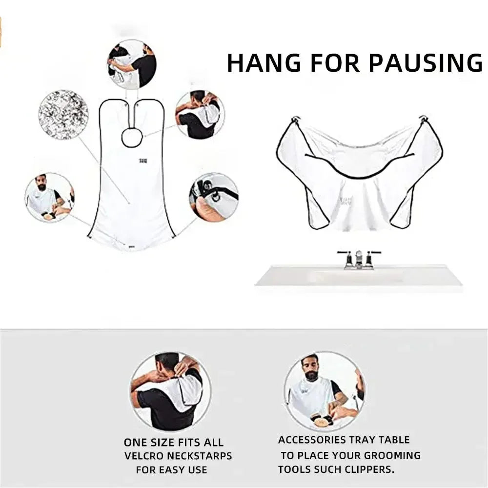Shaving Apron Beard Catcher Cape Hair Bib for Men 1-2 Pcs Shaving Grooming Cape PLUSH