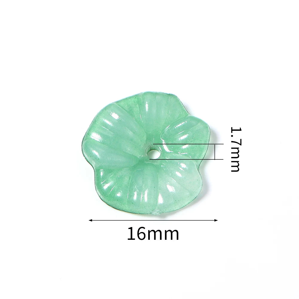 100pcs 16mm Lotus Leaf Acrylic Spacer Beads – DIY Jewelry Acrylic Spacer Beads PLUSH