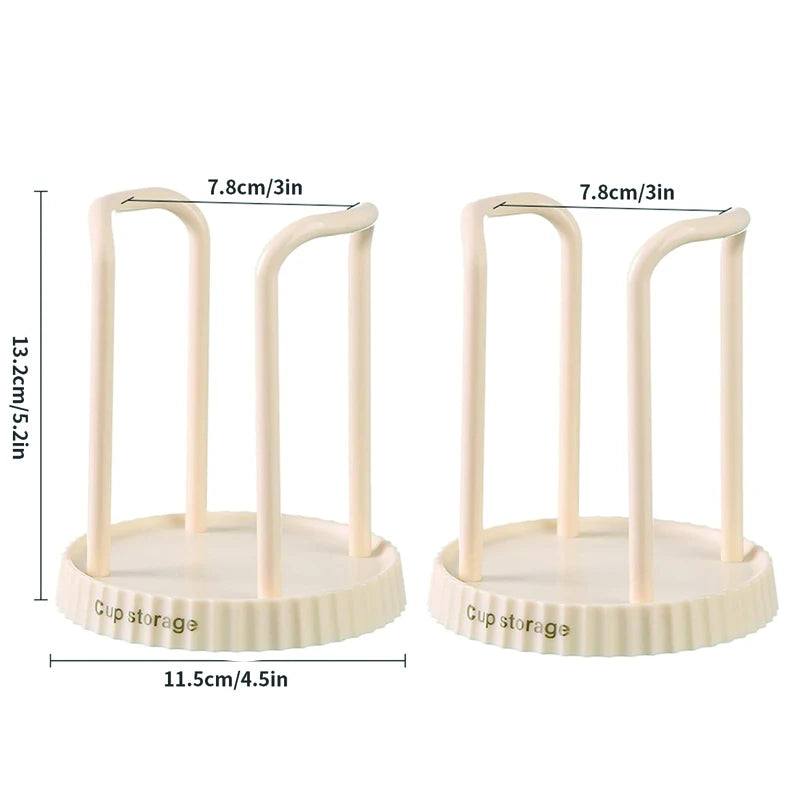 Desktop Disposable Paper Cup Holder & Storage Rack Cup Holder Rack PLUSH White 2pcs