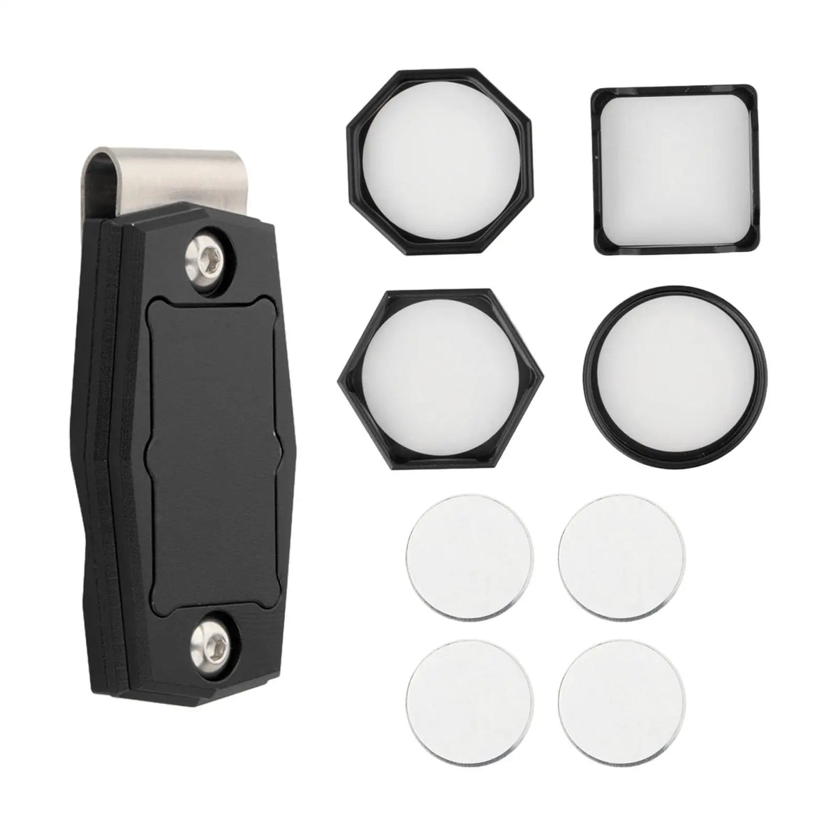 Tooyful Billiard Chalk Holder with Belt Clip – 4 Shapes Billiard Chalk Holder PLUSH Black